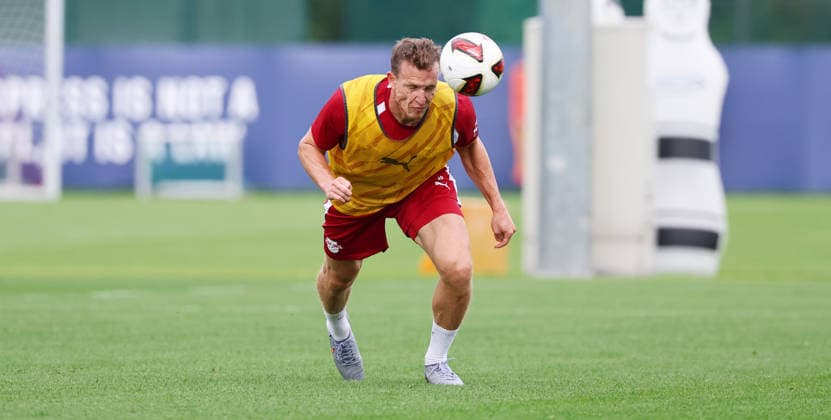 Leipzig, September 14, 2026, Red Bull Academy, Soccer, Bundesliga 1, RB Leipzig, Training, Pictured: Lukas Klostermann, For editorial use only, Picture Point