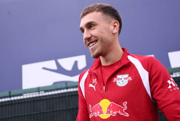 Leipzig, September 14, 2026, Red Bull Academy, Soccer, Bundesliga 1, RB Leipzig, Training, Pictured: Brajan Gruda, For editorial use only, Picture Point