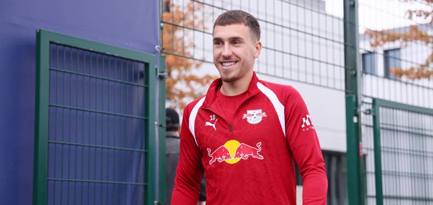 Leipzig, September 14, 2026, Red Bull Academy, Soccer, Bundesliga 1, RB Leipzig, Training, Pictured: Brajan Gruda, For editorial use only, Picture Point