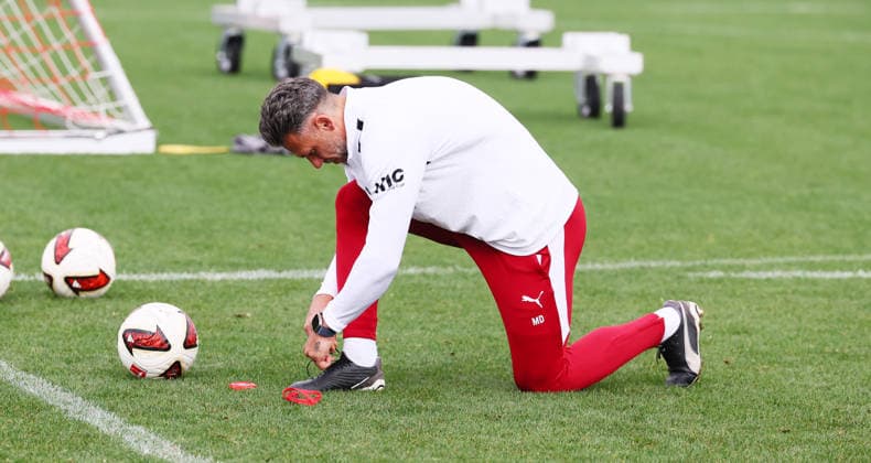 Leipzig, September 14, 2026, Red Bull Academy, Soccer, Bundesliga 1, RB Leipzig, Training, Pictured: Coach Martin Demichelis, For editorial use only, Picture Point