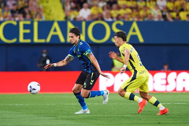 Marc Bartra of Real Betis during the LaLiga EA Sports match between Villarreal CF and Real Betis Balompie at Estadio de la Cerámica on September 14, 2026, in Villarreal, Spain