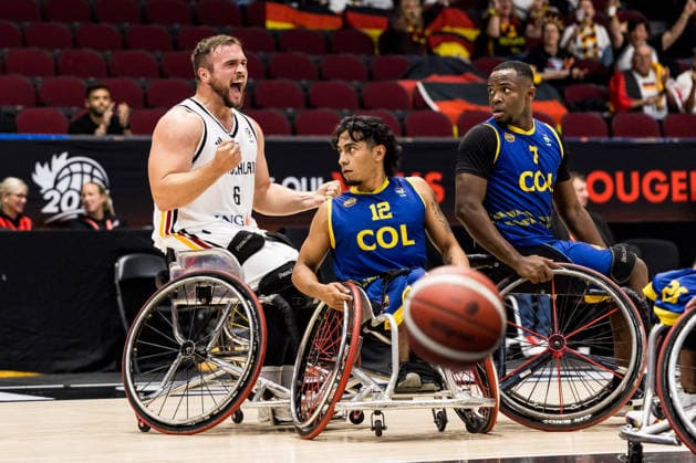 OTTAWA, CANADA - SEPTEMBER 14: Matthias Guentner (Güntner, Germany, 6) cheering during the Ottawa IWBF Wheelchair Basketball World Championships match between Germany vs. Colombia at Arena at TD Place on matchday 6 of the Ottawa IWBF Wheelchair Basketball World Championships on September 14, 2026 in Ottawa, Canada. Canada Copyright: xSteffiexWunderlx