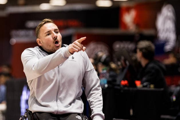 OTTAWA, CANADA - SEPTEMBER 14: Jan Haller (Head Coach Germany) gestures during the Ottawa IWBF Wheelchair Basketball World Championships match between Germany vs. Colombia at Arena at TD Place on matchday 6 of the Ottawa IWBF Wheelchair Basketball World Championships on September 14, 2026 in Ottawa, Canada. Canada Copyright: xSteffiexWunderlx