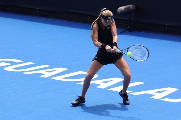 WTA GUADALAJARA OPEN 2026 WTA GUADALAJARA OPEN 2026 ELVINA KALIEVA VS KAYLA DAY 09 14 2026 GUADALAJARA, JALISCO Action photo of Elvina Kalieva of the United States during a match at the 2026 WTA Guadalajara Open, held at the Centro Panamericano de Tenis in Guadalajara, Jalisco, Mexico. Photo of Elvina Kalieva of the United States, during a match at the 2026 WTA Guadalajara Open held at the Centro Panamericano de Tenis in Guadalajara, Jalisco, Mexico. PHOTO BY IMAGENSHOP PHOTO AGENCY GUADALAJARA, JALISCO, MEXICO Copyright: xIMAGENSHOPxAGENCIAxFOTOGRAFICAx