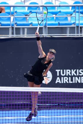 WTA GUADALAJARA OPEN 2026 WTA GUADALAJARA OPEN 2026 ELVINA KALIEVA VS KAYLA DAY 09 14 2026 GUADALAJARA, JALISCO Action photo of Elvina Kalieva of the United States during a match at the 2026 WTA Guadalajara Open, held at the Centro Panamericano de Tenis in Guadalajara, Jalisco, Mexico. Photo of Elvina Kalieva of the United States, during a match at the 2026 WTA Guadalajara Open held at the Centro Panamericano de Tenis in Guadalajara, Jalisco, Mexico. PHOTO BY IMAGENSHOP PHOTO AGENCY GUADALAJARA, JALISCO, MEXICO Copyright: xIMAGENSHOPxAGENCIAxFOTOGRAFICAx
