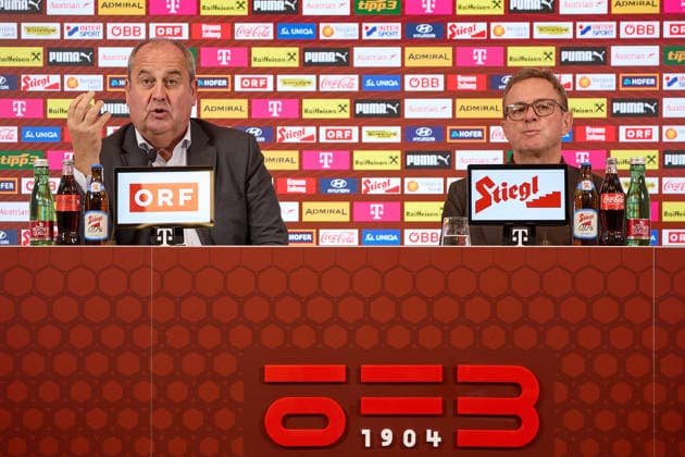 Football, Austrian national team, press conference