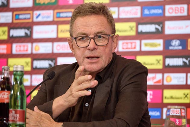 Vienna, September 14, 2026, ÖFB Press Conference: This afternoon, the roster for the men’s national team for the upcoming Nations League was announced during a press conference held at the Austrian Football Association (ÖFB) headquarters. PHOTO: Chairman of the Board and ÖFB President Josef Pröll (left) and Nationalcoach Ralf Rangnick during the press conference. Vienna, AUSTRIA: This afternoon, the squad for the men’s national team for the upcoming Nations League was announced at a press conference held at the Austrian Football Association’s headquarters (ÖFB), Football Association, soccer, World Cup USA recap, European Championship, Proell, Proll, ÖFB Press Conference: Squad Announcement
