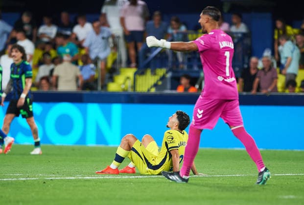 Georges Mikautadze of Villarreal CF during the LaLiga EA Sports match between Villarreal CF and Real Betis Balompie at Estadio de la Cerámica on September 14, 2026, in Villarreal, Spain