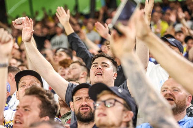 Premier League Leeds United v Newcastle Untied Leeds fans during the Premier League match Leeds United vs Newcastle Untied at Elland Road, Leeds, United Kingdom on 14 September 2026 (Photo by Alfie Cosgrove News Images) Leeds Elland Road West Yorkshire United Kingdom Copyright: xAlfiexCosgrove NewsxImagesx