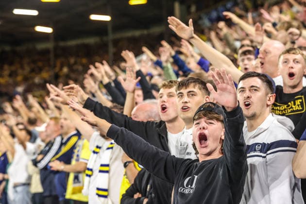 Premier League Leeds United v Newcastle Untied Leeds fans during the Premier League match Leeds United vs Newcastle Untied at Elland Road, Leeds, United Kingdom on 14 September 2026 (Photo by Alfie Cosgrove News Images) Leeds Elland Road West Yorkshire United Kingdom Copyright: xAlfiexCosgrove NewsxImagesx
