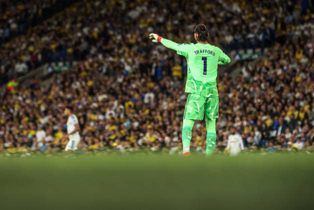 Premier League Leeds United v Newcastle Untied Leeds United goalkeeper James Trafford in action during the Premier League match Leeds United vs Newcastle Untied at Elland Road, Leeds, United Kingdom on 14 September 2026 (Photo by Alfie Cosgrove News Images) Leeds Elland Road West Yorkshire United Kingdom Copyright: xAlfiexCosgrove NewsxImagesx