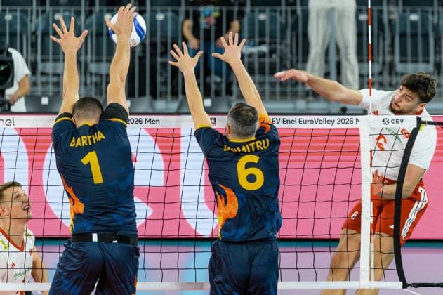 Turkiye v Romania - CEV EuroVolley 2026 Men CLUJ-NAPOCA, ROMANIA - SEPTEMBER 14: Gokcen Yuksel of Turkiye in action during the CEV 2026 European Men s Volleyball Championship Group D match between Turkiye and Romania at BT Arena in Cluj-Napoca, Romania, on September 14, 2026. Stringer Anadolu Cluj-Napoca Romania. Editorial use only. Please get in touch for any other usage.  Copyright: x2026xAnadoluxStringerx