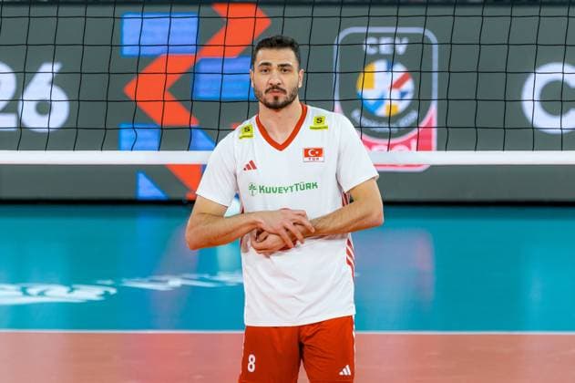 Turkiye v Romania - CEV EuroVolley 2026 Men CLUJ-NAPOCA, ROMANIA - SEPTEMBER 14: Cafer Kirkit of Turkiye during the CEV 2026 European Men s Volleyball Championship Group D match between Turkiye and Romania at BT Arena in Cluj-Napoca, Romania, on September 14, 2026. Stringer Anadolu Cluj-Napoca Romania. Editorial use only. Please get in touch for any other usage.  Copyright: x2026xAnadoluxStringerx