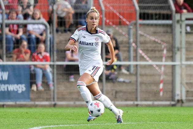 September 14, 2026, xgrfx, Soccer Google Pixel Women s Bundesliga, Bayer Leverkusen vs. FC Bayern Munich, Giulia Gwinn, FC Bayern Munich, Leverkusen