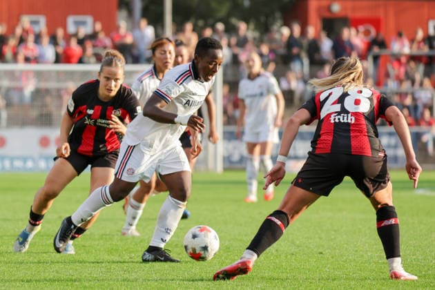 September 14, 2026, xgrfx, Soccer Google Pixel Women s Bundesliga, Bayer Leverkusen vs. FC Bayern Munich, Kakounan Amani, FC Bayern Munich, Leverkusen