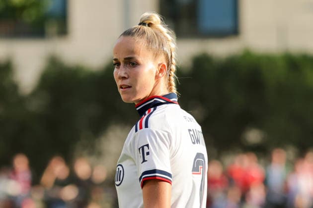 September 14, 2026, xgrfx, Soccer Google Pixel Women s Bundesliga, Bayer Leverkusen vs. FC Bayern Munich, Giulia Gwinn, FC Bayern Munich, Leverkusen