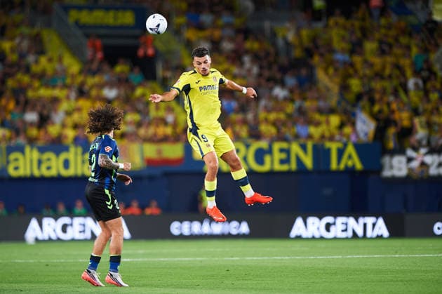 Georges Mikautadze of Villarreal CF during the LaLiga EA Sports match between Villarreal CF and Real Betis Balompie at Estadio de la Cerámica on September 14, 2026, in Villarreal, Spain