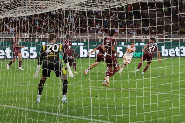 Torino FC v AS Roma - Serie A - Season 2026-2027 Turin, Italy, 14th September 2026. Niccolo Pisilli of AS Roma scores to give the visitors a 2-0 lead during the Torino FC vs AS Roma Serie A match at Stadio Grande Torino, Turin. Picture credit should read: Jonathan Moscrop Turin Stadio Olimpico Grande Torino Italy