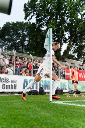 Germany Google Pixel Women s Bundesliga 2026, Matchday 27, Match 4: Bayer 04 Leverkusen vs. FC Bayern Munich, September 14, 2026, Ulrich Haberland Stadium, Bühl, Klara Corner Copyright: xCelinaxLeiersx