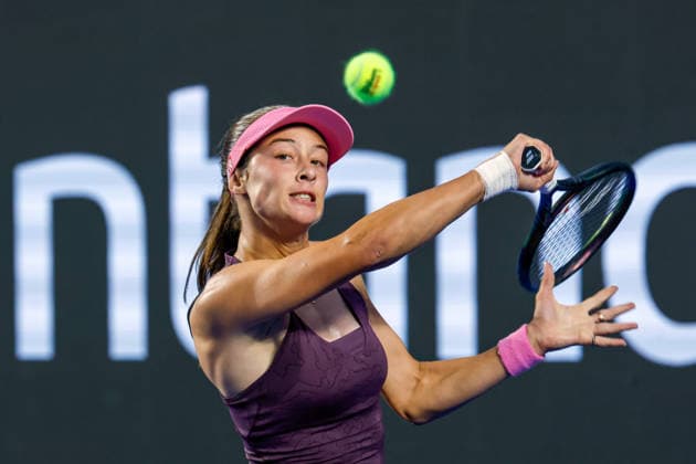 WTA GUADALAJARA OPEN 2026 WTA GUADALAJARA OPEN 2026 ZEYNEP SONMEZ VS IRYNA SHYMANOVICH 09 14 2026 GUADALAJARA, JALISCO Action photo of Zeynep Sonmez of Turkey during a match at the 2026 WTA Guadalajara Open, held at the Centro Panamericano de Tenis in Guadalajara, Jalisco, Mexico Action photo of Zeynep Sonmez of Turkey, during a match of the WTA Guadalajara Open 2026 held at the Centro Panamericano de Tenis in Guadalajara, Jalisco, Mexico PHOTO BY IMAGENSHOP PHOTO AGENCY GUADALAJARA, JALISCO, MEXICO Copyright: xIMAGENSHOPxAGENCIAxFOTOGRAFICAx