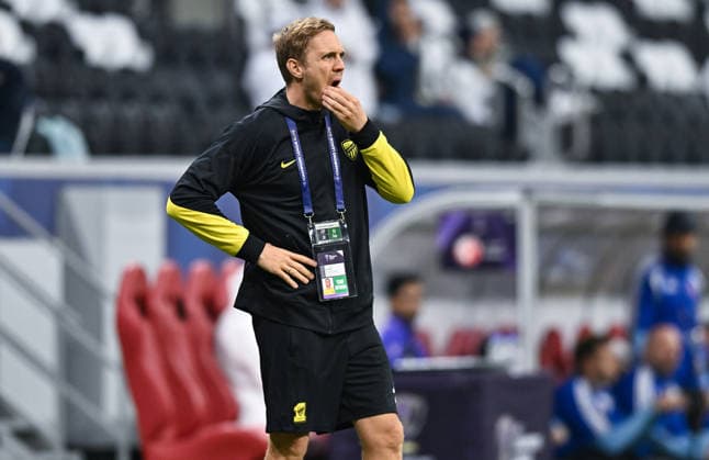 September 14, 2026, Al Khor, Qatar: Jens Wissing, head coach of Al Ittihad Club reacts during the AFC Champions League elite west football match between Qatar s Al Shamal SC and Saudi Arabia s Al Ittihad Club at Al Bayt Stadium. Final score; Al Shamal SC 1 : 1 Al Ittihad Club. Al Khor Qatar - ZUMAs197 20260914_aaa_s197_231 Copyright: xNoushadxVariyattiyakkalx