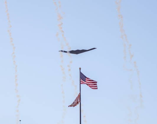 Sep 14, 2026: A general view of flyover before the game in Kansas City, MO, USA; at Arrowhead Stadium. Mandatory Credit: -Cal Media Kansas City USA - ZUMAc04_ 20260914_zma_c04_072 Copyright: xRomanxPunox