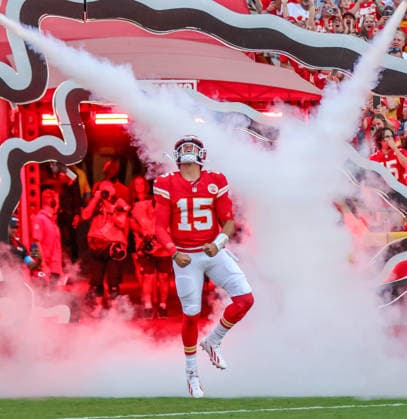 Sep 14, 2026: Kansas City Chiefs quarterback Patrick MahomesÃ‚ (15) gets introduced before the game against the Denver Broncos in Kansas City, MO, USA; at Arrowhead Stadium. Mandatory Credit: -Cal Media Kansas City USA - ZUMAc04_ 20260914_zma_c04_081 Copyright: xRomanxPunox