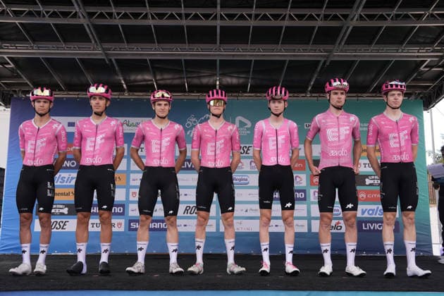 EF Education - Aevolo Team during the Giro d™Abruzzo, stage 1 from Cupello to Casalincontrada (155 km) - Abruzzo, Italy - Tuesday, September 15, 2026. - cycling.  Copyright: xMassimoxPaolone LaPressex