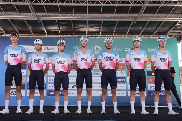 Swatt Club Team during the Giro d™Abruzzo, stage 1 from Cupello to Casalincontrada (155 km) - Abruzzo, Italy - Tuesday, September 15, 2026. - cycling.  Copyright: xMassimoxPaolone LaPressex