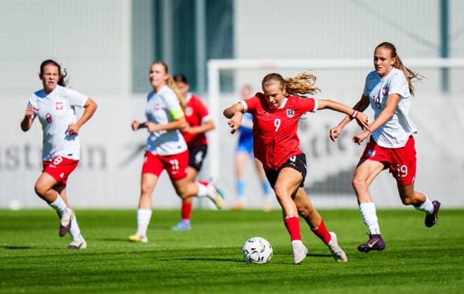 WOMEN SOCCER - U17, U 17 AUT vs POL, test match VIENNA,AUSTRIA,15.SEP.26 - WOMEN SOCCER - OEFB Under-17 international test match, Austria vs Poland. Image shows Nahla Ivanschitz (AUT).  GEPAxpictures xEdgarxEisner