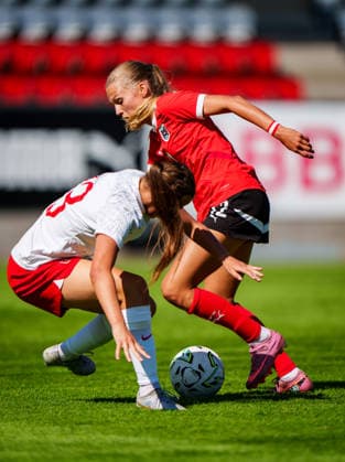 WOMEN SOCCER - U17, U 17 AUT vs POL, test match VIENNA,AUSTRIA,15.SEP.26 - WOMEN SOCCER - OEFB Under-17 international test match, Austria vs Poland. Image shows Mirella Katharina Karahasanovic (AUT).  GEPAxpictures xEdgarxEisner