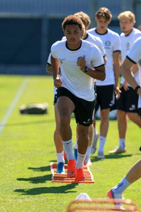 SOCCER - UEFA EL, Sturm vs Rennais GRAZ,AUSTRIA,15.SEP.26 - SOCCER - UEFA Europa League, Sturm Graz vs Stade Rennais FC, preview, training Sturm. Image shows Axel Kayombo (Sturm).  GEPAxpictures xMarioxBuehner-Weinrauch
