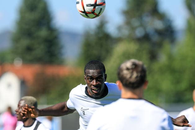 SOCCER - UEFA EL, Sturm vs Rennais GRAZ,AUSTRIA,15.SEP.26 - SOCCER - UEFA Europa League, Sturm Graz vs Stade Rennais FC, preview, training Sturm. Image shows Joshua Quarshie (Sturm).  GEPAxpictures xMarioxBuehner-Weinrauch