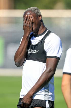 SOCCER - UEFA EL, Sturm vs Rennais GRAZ,AUSTRIA,15.SEP.26 - SOCCER - UEFA Europa League, Sturm Graz vs Stade Rennais FC, preview, training Sturm. Image shows Oumar Diakite (Sturm).  GEPAxpictures xMarioxBuehner-Weinrauch
