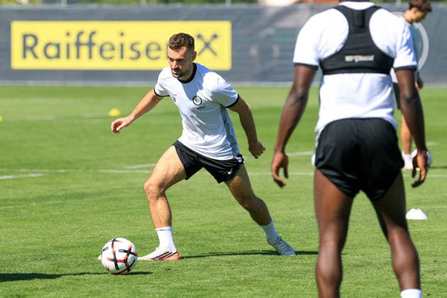 SOCCER - UEFA EL, Sturm vs Rennais GRAZ,AUSTRIA,15.SEP.26 - SOCCER - UEFA Europa League, Sturm Graz vs Stade Rennais FC, preview, training Sturm. Image shows Juergen Heil (Sturm).  GEPAxpictures xMarioxBuehner-Weinrauch