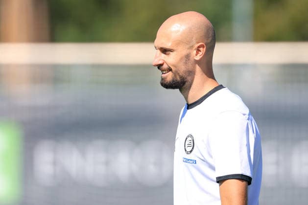 SOCCER - UEFA EL, Sturm vs Rennais GRAZ,AUSTRIA,15.SEP.26 - SOCCER - UEFA Europa League, Sturm Graz vs Stade Rennais FC, preview, training Sturm. Image shows Jon Gorenc-Stankovic (Sturm).  GEPAxpictures xMarioxBuehner-Weinrauch