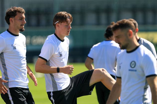 SOCCER - UEFA EL, Sturm vs Rennais GRAZ,AUSTRIA,15.SEP.26 - SOCCER - UEFA Europa League, Sturm Graz vs Stade Rennais FC, preview, training Sturm. Image shows Luca Weinhandl (Sturm).  GEPAxpictures xMarioxBuehner-Weinrauch