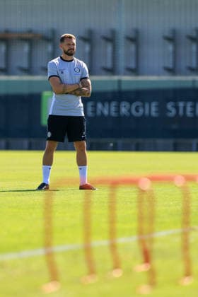 SOCCER - UEFA EL, Sturm vs Rennais GRAZ,AUSTRIA,15.SEP.26 - SOCCER - UEFA Europa League, Sturm Graz vs Stade Rennais FC, preview, training Sturm. Image shows head coach Fabio Ingolitsch (Sturm).  GEPAxpictures xMarioxBuehner-Weinrauch