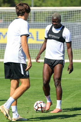 SOCCER - UEFA EL, Sturm vs Rennais GRAZ,AUSTRIA,15.SEP.26 - SOCCER - UEFA Europa League, Sturm Graz vs Stade Rennais FC, preview, training Sturm. Image shows Oumar Diakite (Sturm).  GEPAxpictures xMarioxBuehner-Weinrauch