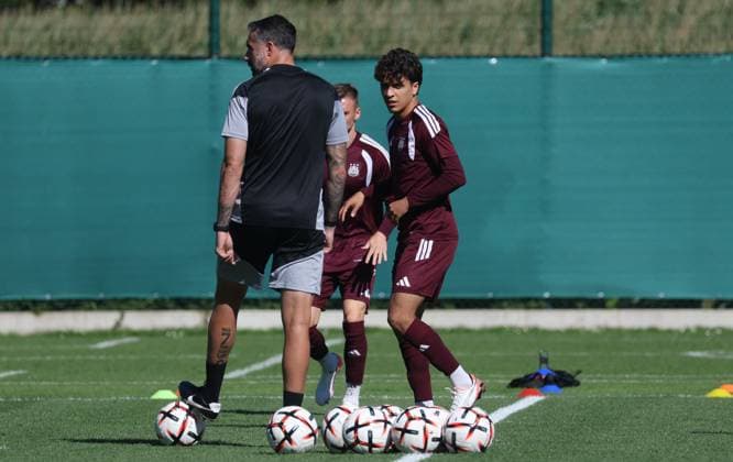 Anderlecht s Ali Maamar pictured during a training session of Belgian soccer team RSC Anderlecht ahead of the game against French club Olympique Lyonnais, Tuesday 15 September 2026 in Brussels, for the first day (out of 8) of the league phase of the UEFA Europa League phase. VIRGINIExLEFOUR  x186491230x