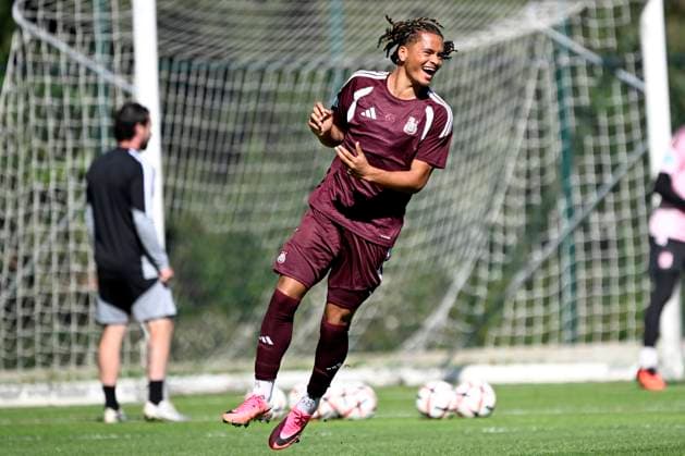 RSC Anderlecht v Olympique Lyon - UEFA Europa League Media Activities 15 09 2026 ANDERLECHT, BELGIUM - SEPTEMBER 15 : Kalonji Noah midfielder of RSC Anderlecht pictured during a training session ahead of the UEFA Europa League 2026 27 League Phase MD1 match between RSC Anderlecht and Olympique Lyon on September 15, 2026 in Anderlecht, Belgium, 15 09 2026 Anderlecht Belgium  Copyright: xNicoxVereeckenx
