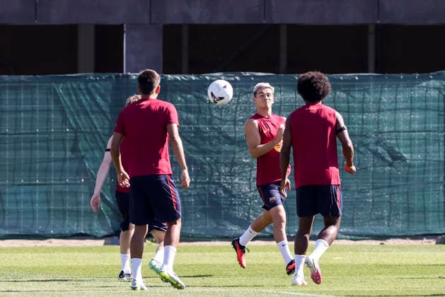 September 15, 2026, Sant Joan Despi, Barcelona, Spain: Gavi during the training day of FC Barcelona, Barca ahead the Spanish League, Laliga EA Sports, football match against Real Racing Club at Ciudad Esportiva Joan Gamper on September 15, 2026 in Sant Joan Despi, Barcelona, Spain. Sant Joan Despi Spain - ZUMAa181 20260915_zaa_a181_010 Copyright: xJavierxBorregox