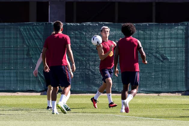September 15, 2026, Sant Joan Despi, Barcelona, Spain: Gavi during the training day of FC Barcelona, Barca ahead the Spanish League, Laliga EA Sports, football match against Real Racing Club at Ciudad Esportiva Joan Gamper on September 15, 2026 in Sant Joan Despi, Barcelona, Spain. Sant Joan Despi Spain - ZUMAa181 20260915_zaa_a181_025 Copyright: xJavierxBorregox