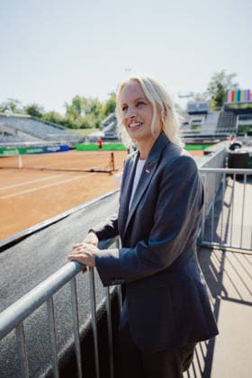 TENNIS - Davis Cup, AUT vs BEL VIENNA,AUSTRIA,15.SEP.26 - TENNIS - ITF Davis Cup, qualification round 2, Austria vs Belgium, preview. Image shows state secretary Michaela Schmidt.  GEPAxpictures xAlexanderxSolc