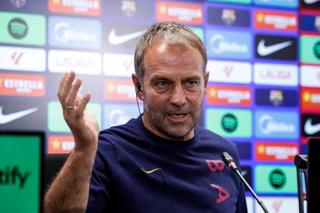 Football, Spain, FC Barcelona, press conference