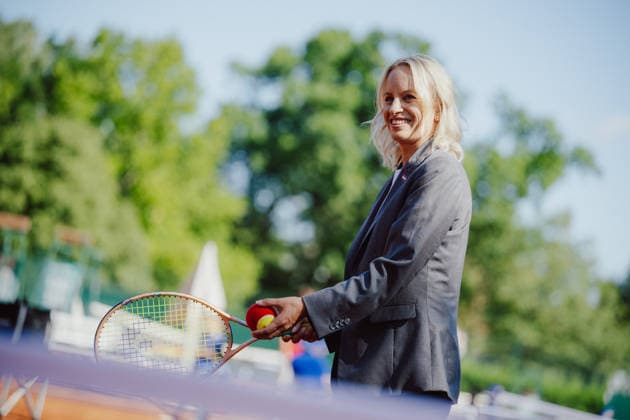 TENNIS - Davis Cup, AUT vs BEL VIENNA,AUSTRIA,15.SEP.26 - TENNIS - ITF Davis Cup, qualification round 2, Austria vs Belgium, preview. Image shows state secretary Michaela Schmidt.  GEPAxpictures xAlexanderxSolc