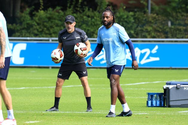 September 15, 2026, DEU GER, Soccer, 2. Bundesliga, 2026–2027 Season, Sportforum, Hertha BSC, Head Coach Stefan Leitl leading Hertha BSC Berlin in training, Deyovaisio Zeefuik of Hertha BSC Berlin 42 2. Bundesliga DFB DFL regulations prohibit any use of photographs as image sequences and or quasi-video Berlin Sportforum Berlin Germany Copyright: xNordphotox xEnglerx