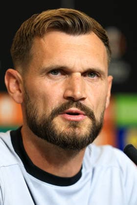 SOCCER - UEFA EL, Sturm vs Rennais GRAZ,AUSTRIA,15.SEP.26 - SOCCER - UEFA Europa League, Sturm Graz vs Stade Rennais FC, preview, press conference, PK, Pressekonferenz Sturm. Image shows head coach Fabio Ingolitsch (Sturm).  GEPAxpictures xMarioxBuehner-Weinrauch