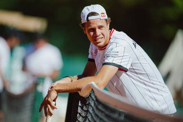 TENNIS - Davis Cup, AUT vs BEL VIENNA,AUSTRIA,15.SEP.26 - TENNIS - ITF Davis Cup, qualification round 2, Austria vs Belgium, preview. Image shows Joel Schwaerzler (AUT).  GEPAxpictures xAlexanderxSolc