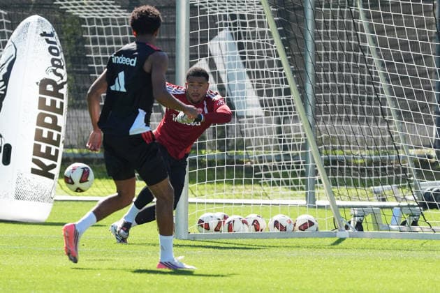 Goalkeeper Noah Atubolu, Eintracht Frankfurt, September 15, 2026, Bundesliga, 2026–27 Season, Eintracht Frankfurt Training